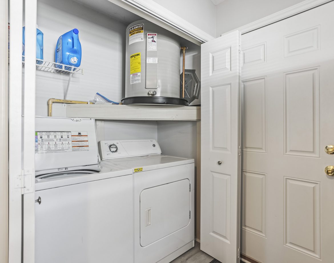 Twin beds in the second bedroom perfect for kids.