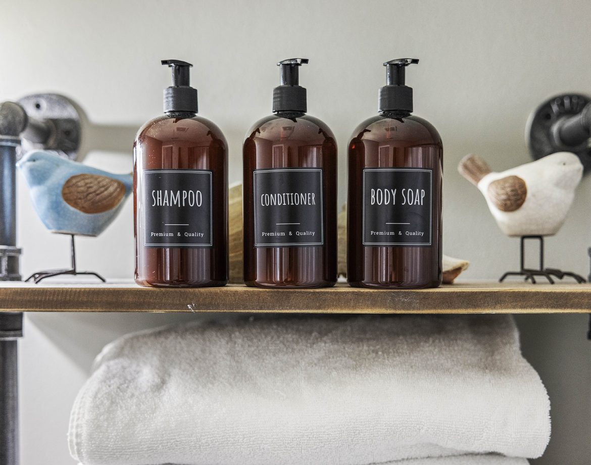 Cozy retreat with two bedrooms and attached bathrooms.